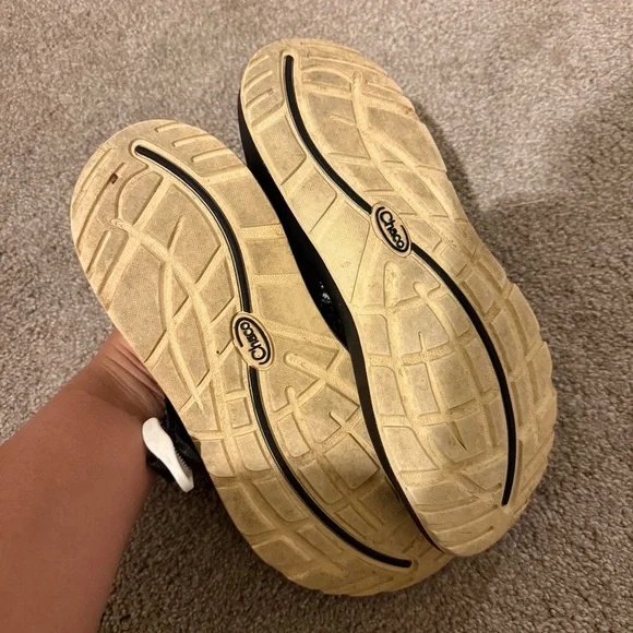 Chaco ZX2 Classic Sandal Black and White Strap Medium Width Women’s Size 10 - Picture 4 of 8